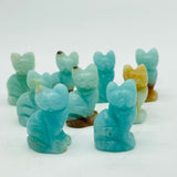 Mini Caribbean Calcite Cat Carving Wholesale -Wholesale Crystals