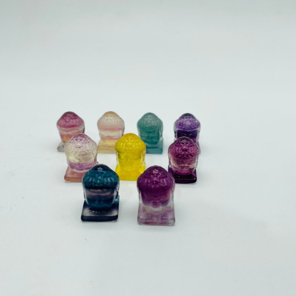 Mini Fluorite Buddha Head Carving Wholesale -Wholesale Crystals