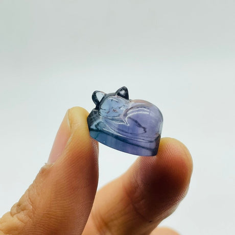 Mini Fluorite Sleeping Cat Carving Wholesale -Wholesale Crystals