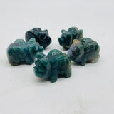 Mini Flying Pig Carving Animal Clear Quartz&Moss Agate Wholesale -Wholesale Crystals
