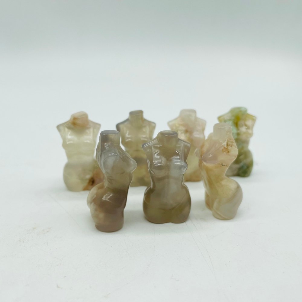 Mini Goddess Obsidian & Sakura Agate Carved Wholesale -Wholesale Crystals