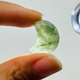 Mini Green Rutile Moon DIY Pendant Wholesale -Wholesale Crystals