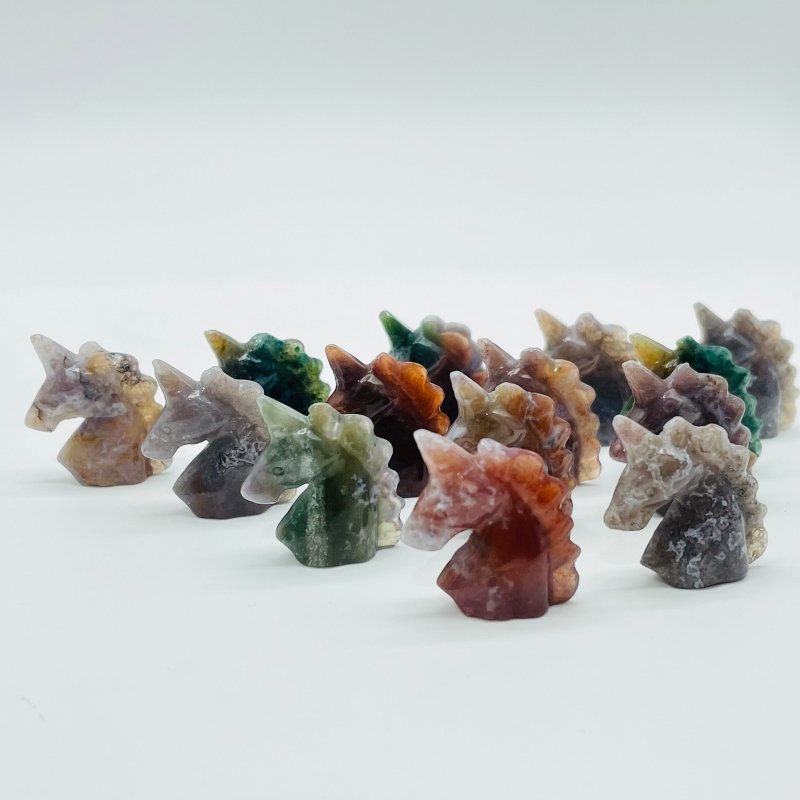 Mini Ocean Jasper Unicorn Carving Wholesale - Wholesale Crystals