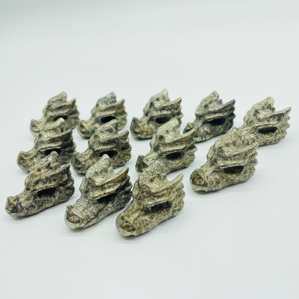 Mini Pyrite Dragon Head Carving Wholesale -Wholesale Crystals