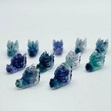 Mini Rainbow Fluorite Dragon Head Carving Wholesale -Wholesale Crystals