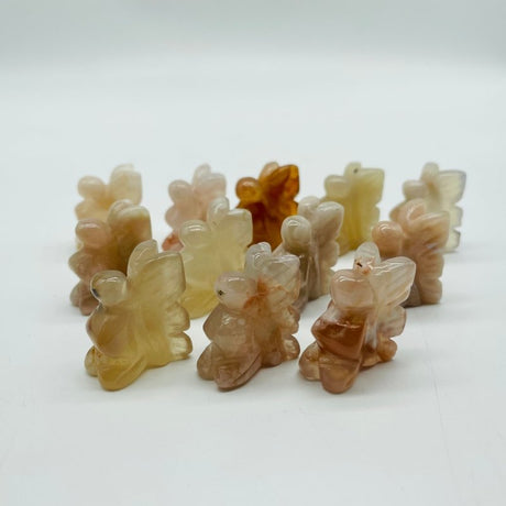 Mini Sakura Flower Agate Butterfly Fairy Carving Wholesale -Wholesale Crystals