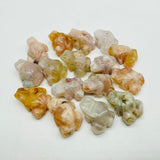 Mini Sakura Flower Agate Frog Carving Animals Wholesale -Wholesale Crystals