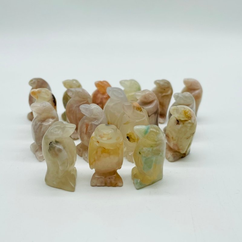 Mini Sakura Flower Agate Penguin Carving Wholesale -Wholesale Crystals