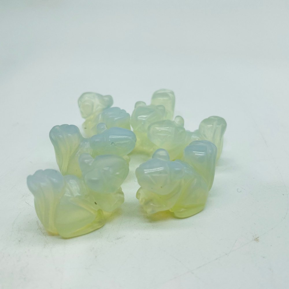 Mini Squirrel Carving Animals Chevron Amethyst&Opalite Wholesale -Wholesale Crystals