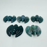 Moss Agate Bat Carving Animal Wholesale -Wholesale Crystals