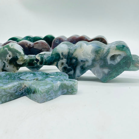 Moss Agate Double Heart Wholesale -Wholesale Crystals