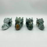 Moss Agate Dragon Head Carving Wholesale -Wholesale Crystals