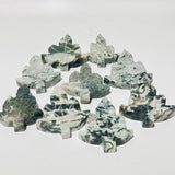 Moss Agate Sycamore Tree Leaf Carving Wholesale - Wholesale Crystals