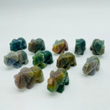 Moss Jade Elephant Carving Animal Wholesale -Wholesale Crystals