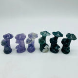 Mushroom Tree Moss Agate&Fluorite Carving Wholesale -Wholesale Crystals