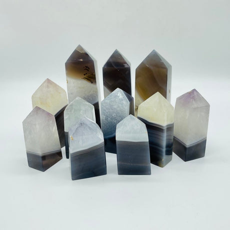 Natural Agate Mixed Quartz Four-Sided Points Wholesale -Wholesale Crystals