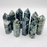 Natural Green Sea Ocean Jasper Tower Points Wholesale - Wholesale Crystals
