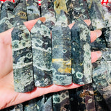 Natural Green Sea Ocean Jasper Tower Points Wholesale - Wholesale Crystals