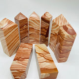 Natural Petrified Wood Four-Sided Tower Points Wholesale -Wholesale Crystals