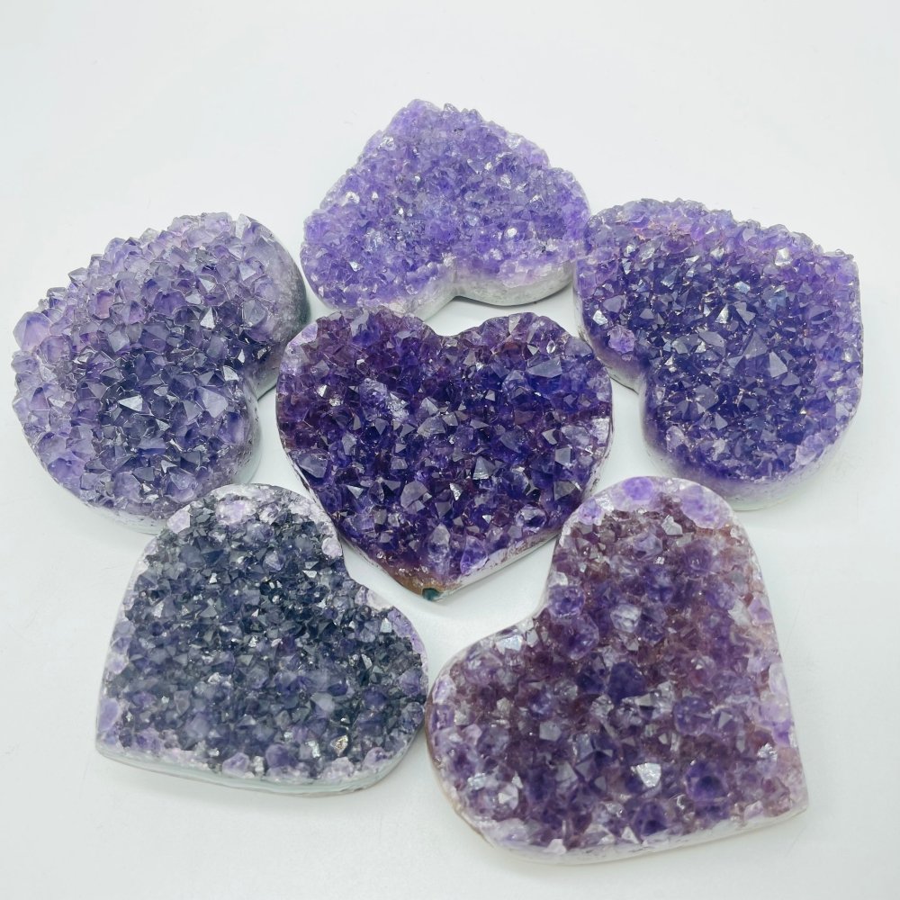 Natural Raw Amethyst Heart Cluster Wholesale -Wholesale Crystals