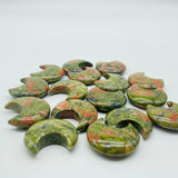 Natural Unakite Stone Moon Wholesale -Wholesale Crystals