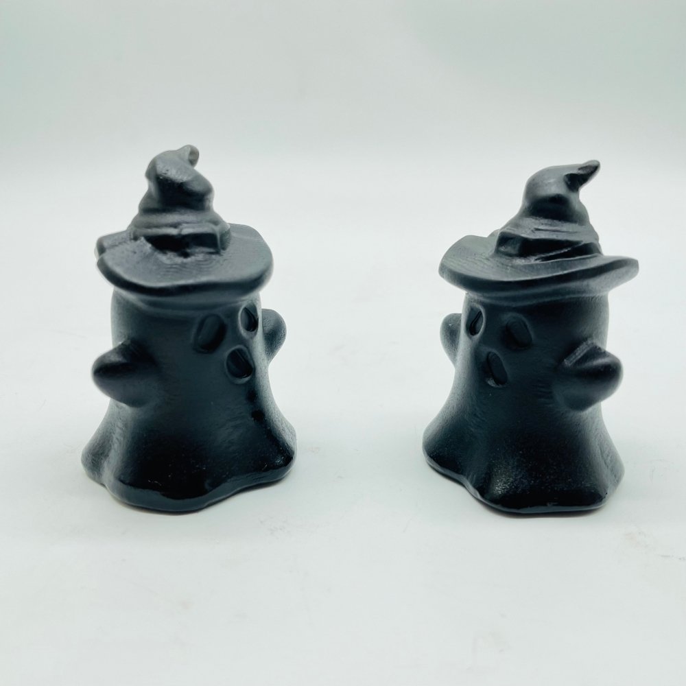 Obsidian Ghost With Wizard Hat Carving Wholesale -Wholesale Crystals