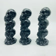 Obsidian Three Wise Monkeys Skull Wholesale -Wholesale Crystals