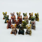 Ocean Jasper Dog Carving Wholesale Closeout -Wholesale Crystals