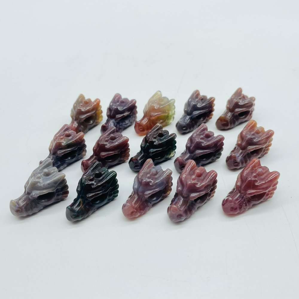 Ocean Jasper Mini Dragon Head Carving Wholesale -Wholesale Crystals