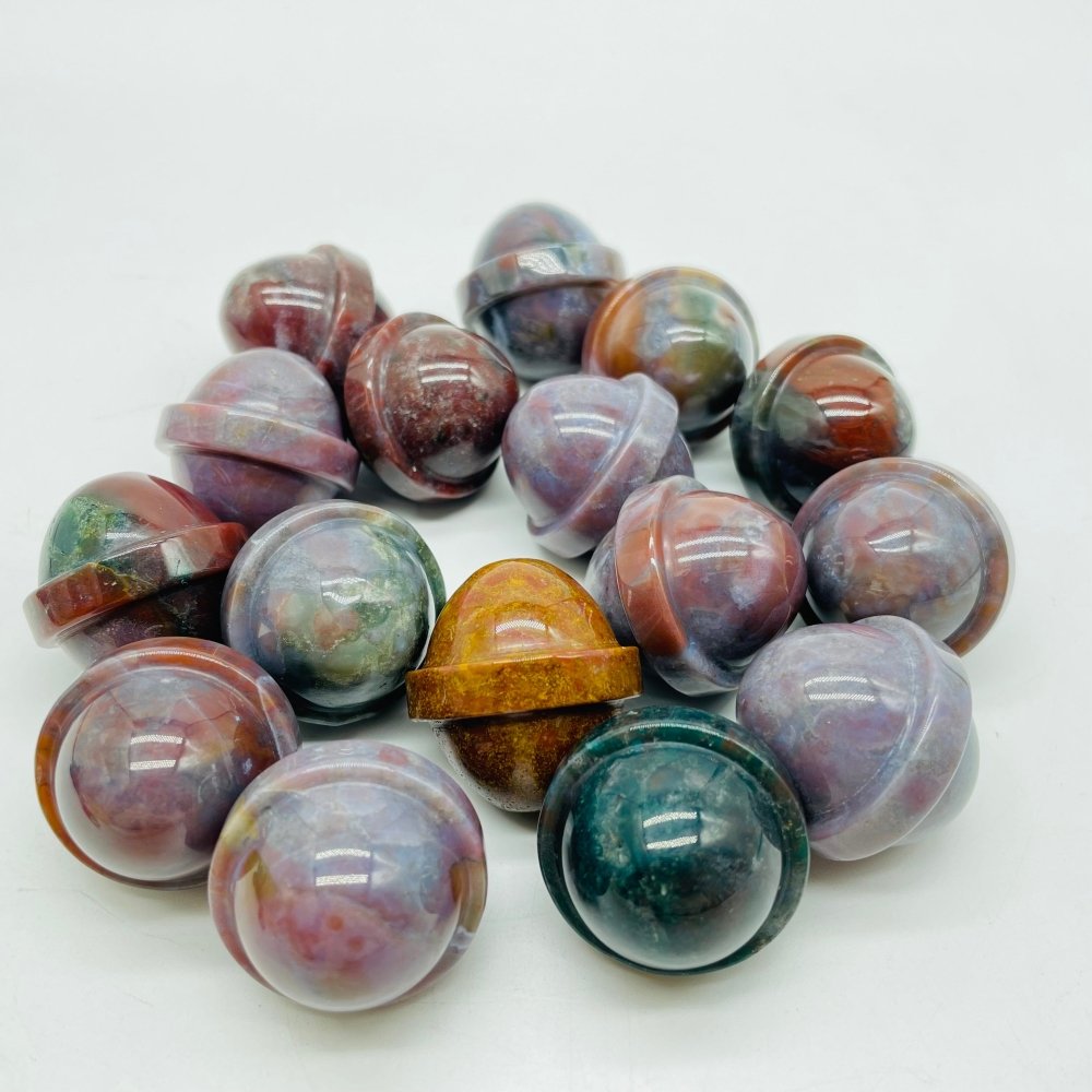 Ocean Jasper UFO Universe Shape Sphere Carving Wholesale -Wholesale Crystals