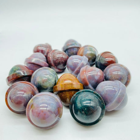 Ocean Jasper UFO Universe Shape Sphere Carving Wholesale -Wholesale Crystals