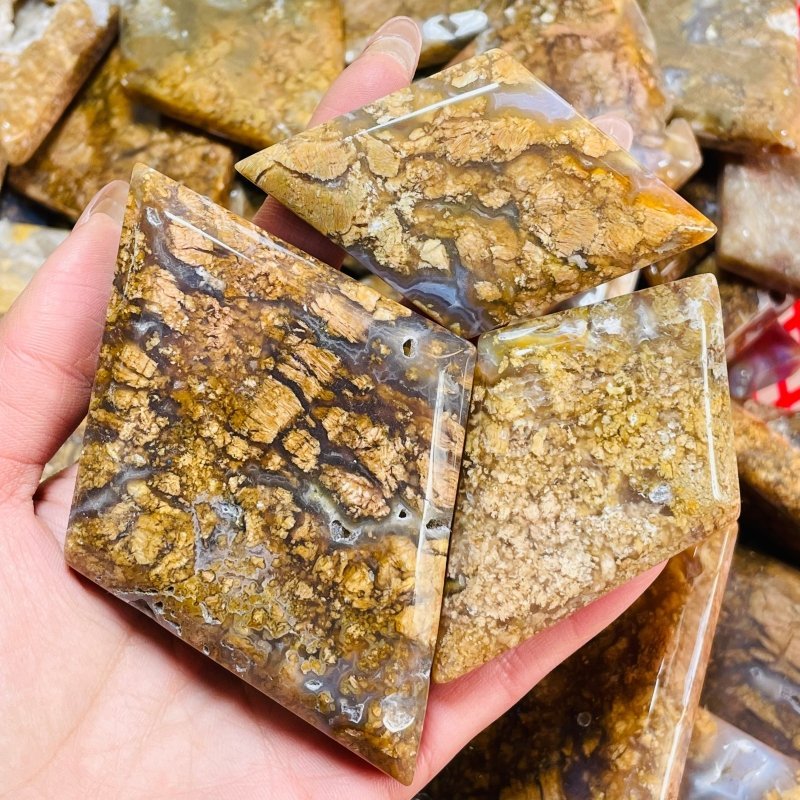 Orange Agate Rhombus Shaped Wholesale - Wholesale Crystals