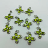 Peridot Round Cut Faceted Stone Pendant Charm Wholesale -Wholesale Crystals