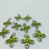 Peridot Round Cut Faceted Stone Pendant Charm Wholesale -Wholesale Crystals