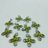 Peridot Round Cut Faceted Stone Pendant Charm Wholesale -Wholesale Crystals