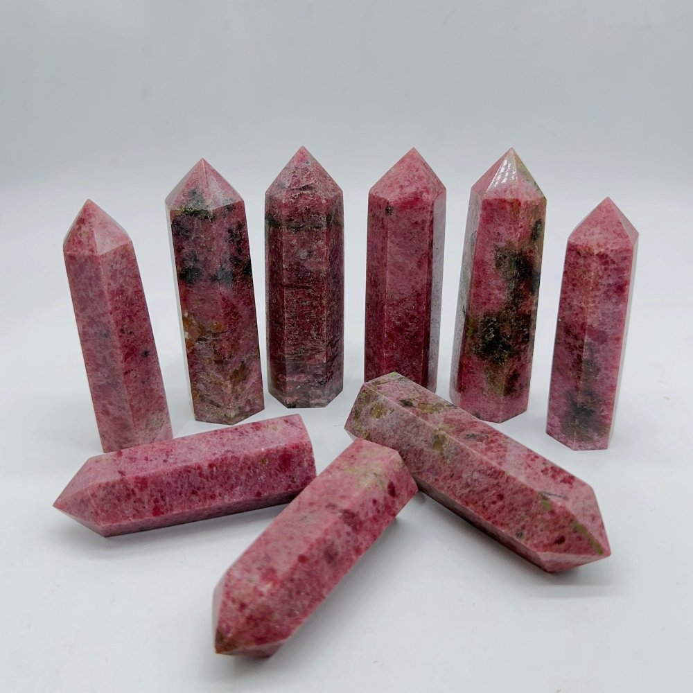 Pink Rhodonite Points Tower Wholesale -Wholesale Crystals