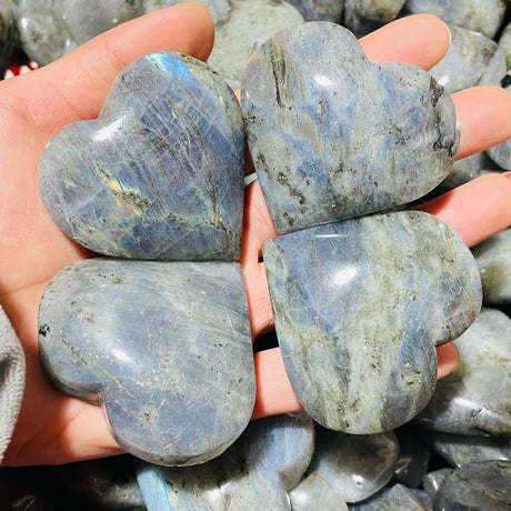 Purple Yellow Labradorite Heart Wholesale -Wholesale Crystals