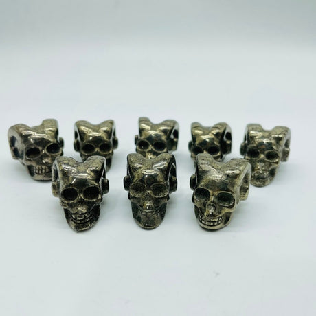 Pyrite Shofar Skull Horned Devil Carving Wholesale -Wholesale Crystals