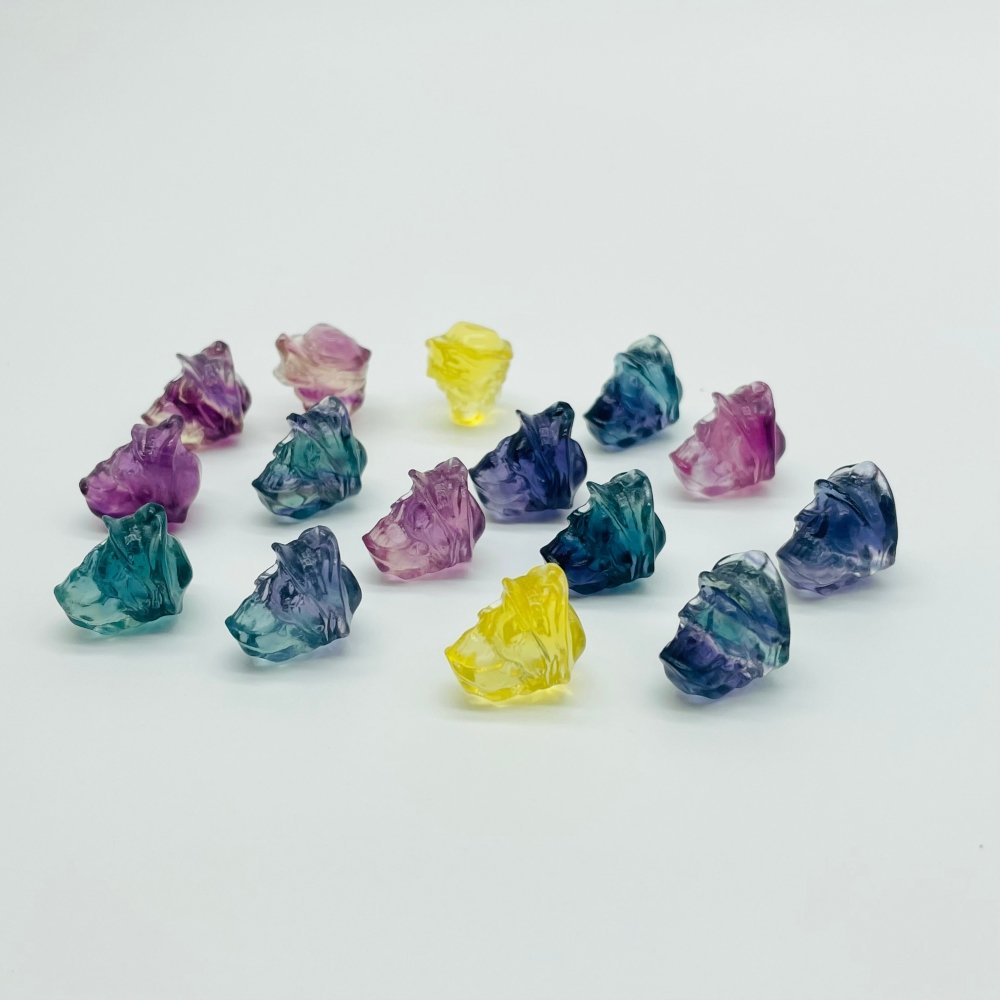 Rainbow Fluorite Caribbean Pirate Captain Skull Carving Wholesale -Wholesale Crystals