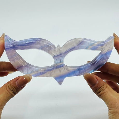 Rainbow Fluorite Masquerade Goddess Mask Carving Wholesale - Wholesale Crystals