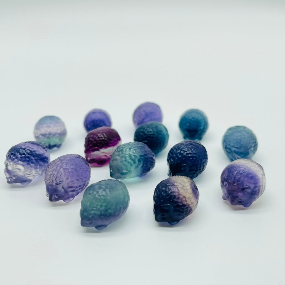 Rainbow Fluorite Mini Hedgehog Carving Wholesale -Wholesale Crystals