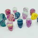 Rainbow Fluorite Mini Skull Carving Wholesale -Wholesale Crystals