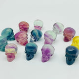 Rainbow Fluorite Mini Skull Carving Wholesale -Wholesale Crystals