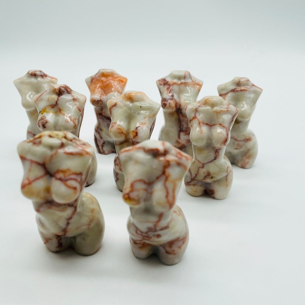 Red Line Stone Marble Goddess Carving Wholesale -Wholesale Crystals