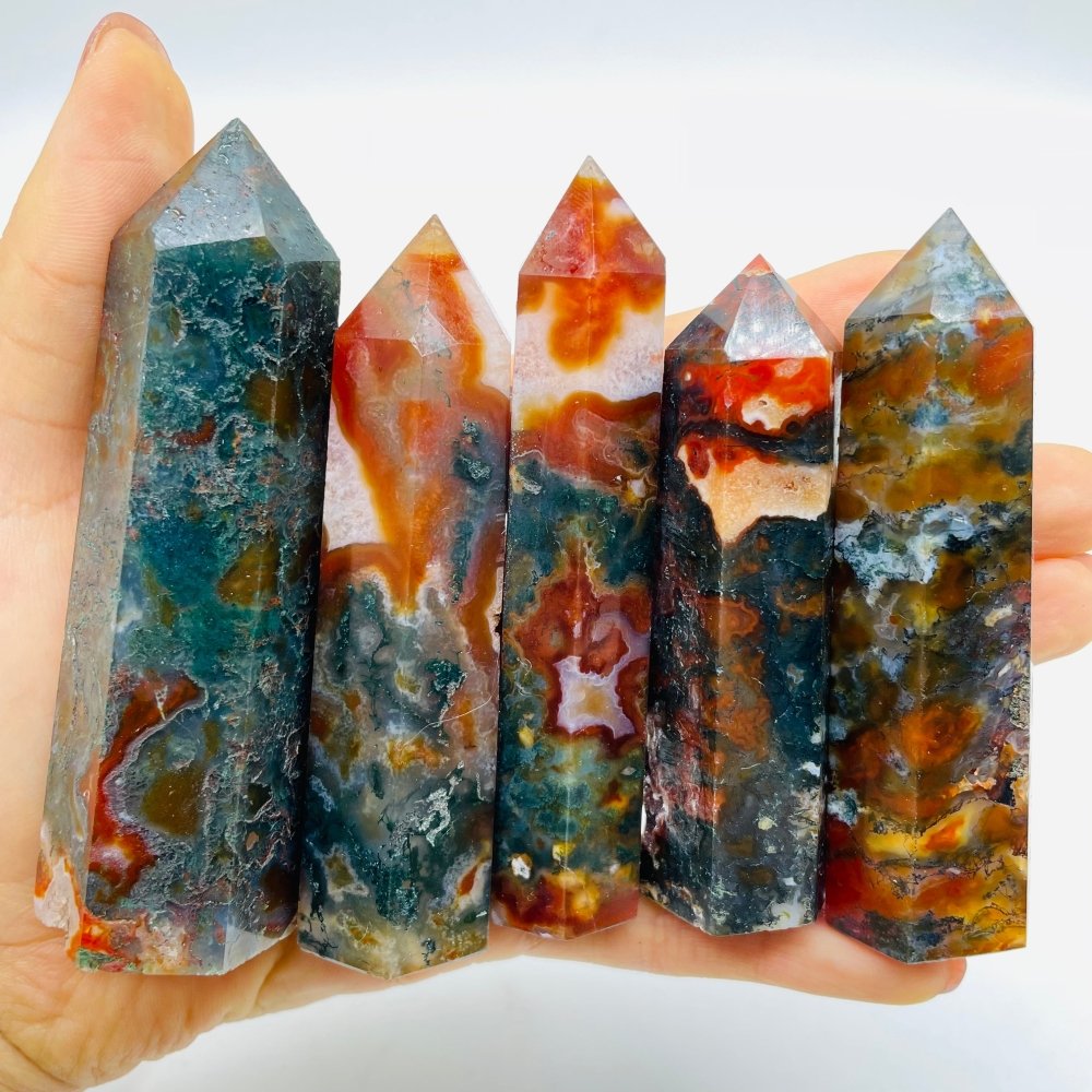 Red Moss Agate Crystal Points Wholesale -Wholesale Crystals