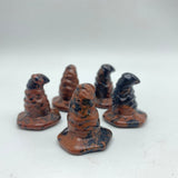 Red Obsidian Halloween Wizard Hat Carving Wholesale -Wholesale Crystals