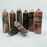 Red Snowflake Obsidian Tower Points Wholesale -Wholesale Crystals