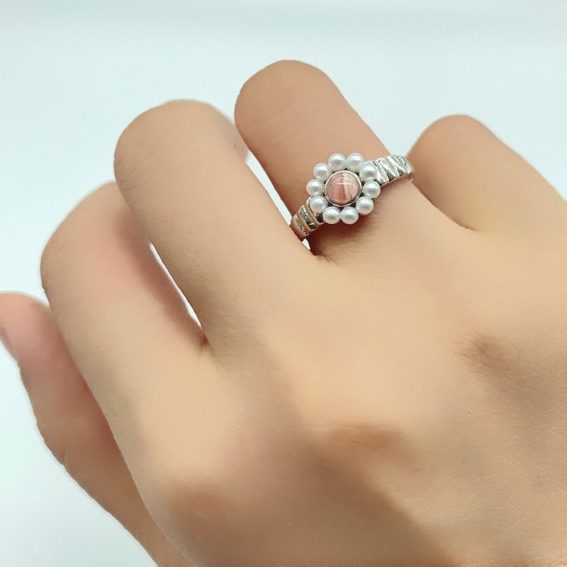 Rhodochrosite Flower Ring Wholesale -Wholesale Crystals