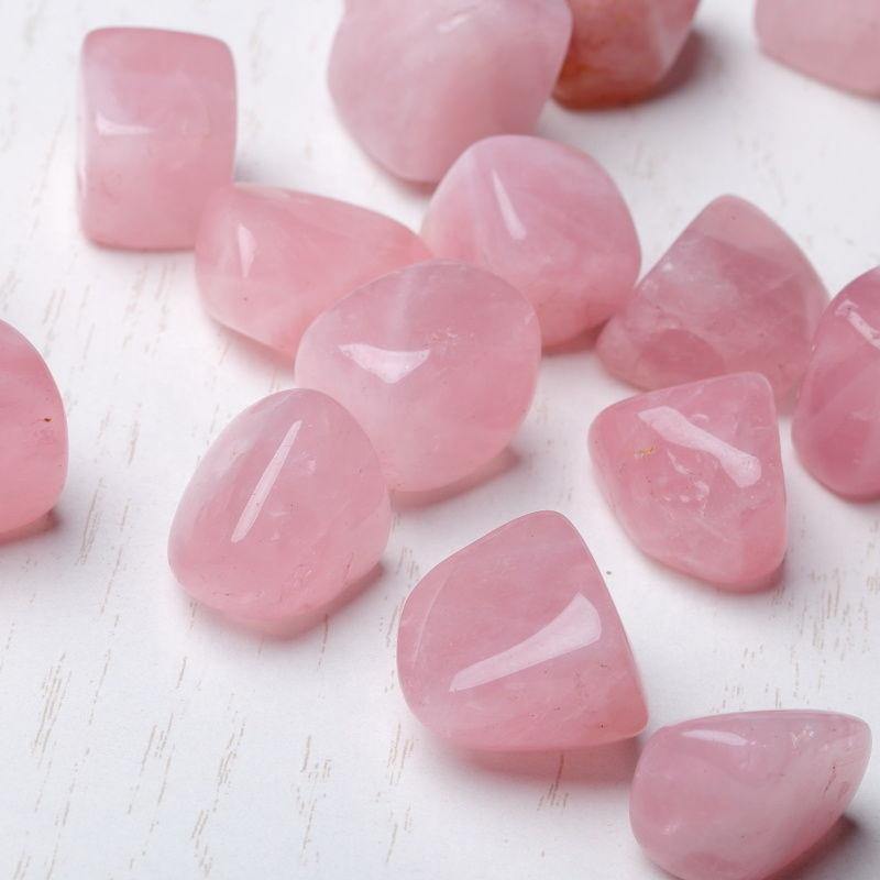 rose quartz crystal tumble -Wholesale Crystals