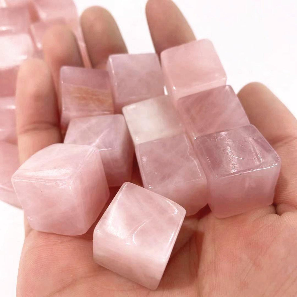 rose quartz cubes -Wholesale Crystals
